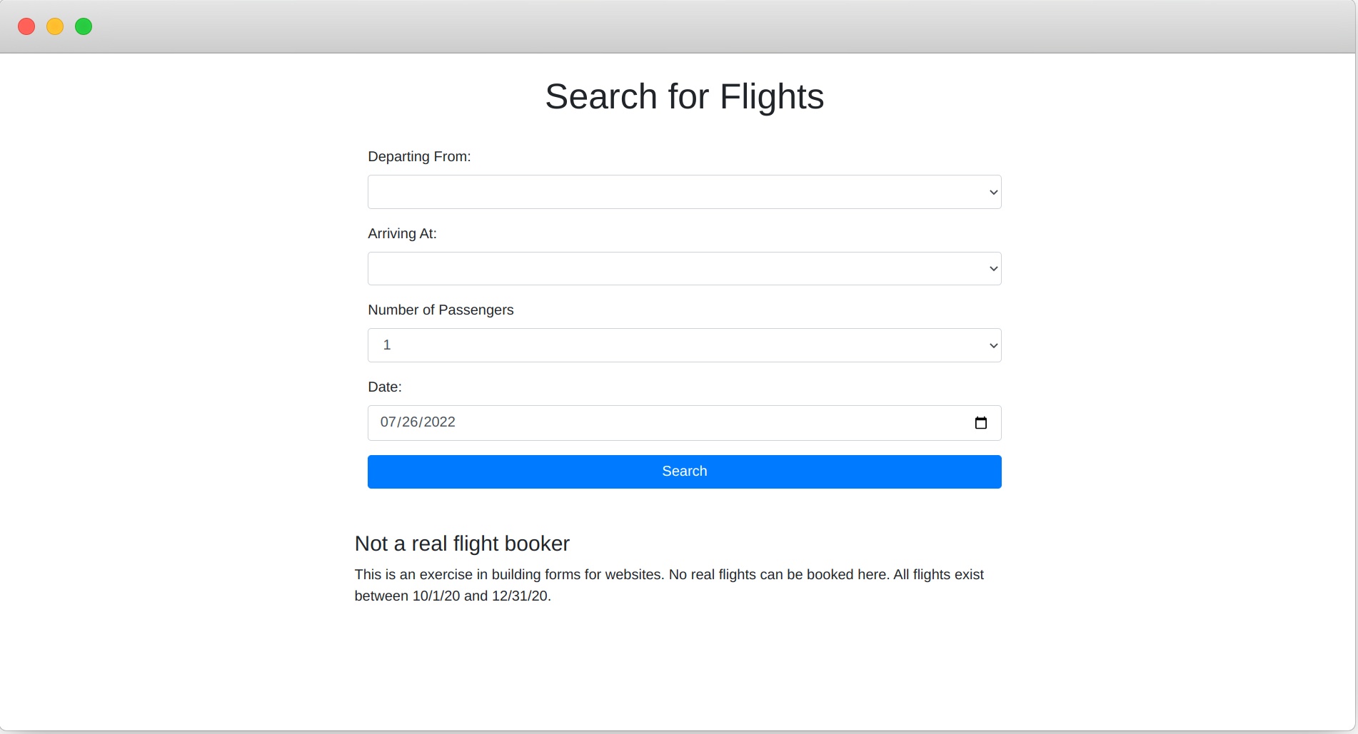 this is an image of the flightbooker app